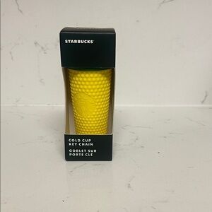 Starbucks Bright Yellow Key Chain Cup